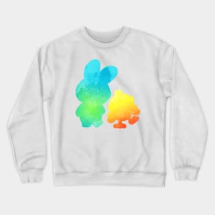 Bunny and Duck Inspired Silhouette Crewneck Sweatshirt